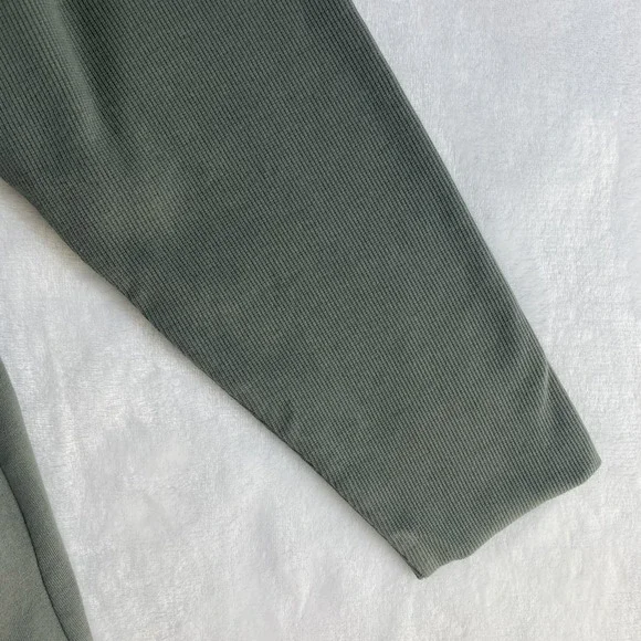 PACT Open Cardigan Sweater Women Sz M/L Green 100% Organic Cotton Lounge - Picture 8 of 11